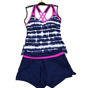 ZEROXPOSUR $94 Ladies Action‎ Tankini Swimsuit two piece SM NEW WITH TAG